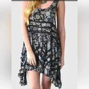 Free People Black Flower Tank dress Style dress Women Small